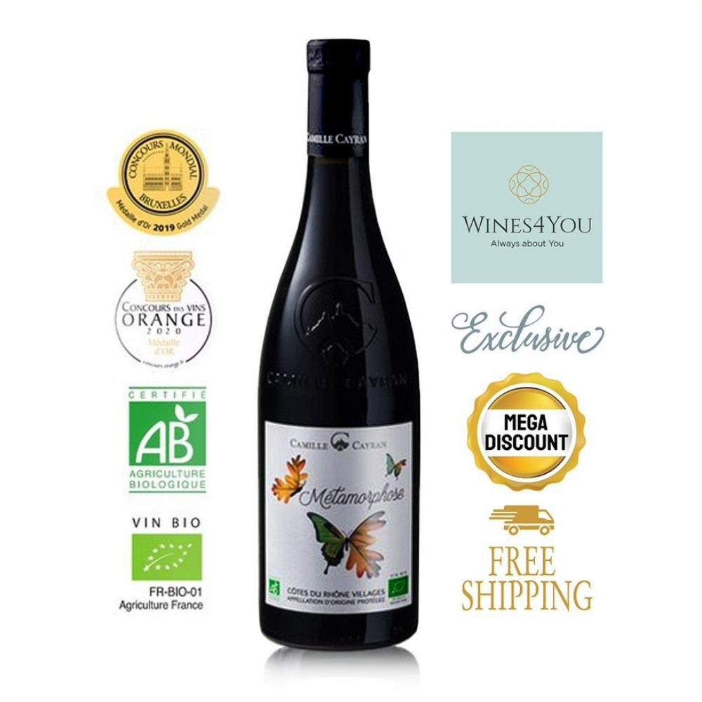 Camille Cayran Metamorphose Cotes du Rhone Villages Rouge Organic France Red Wine